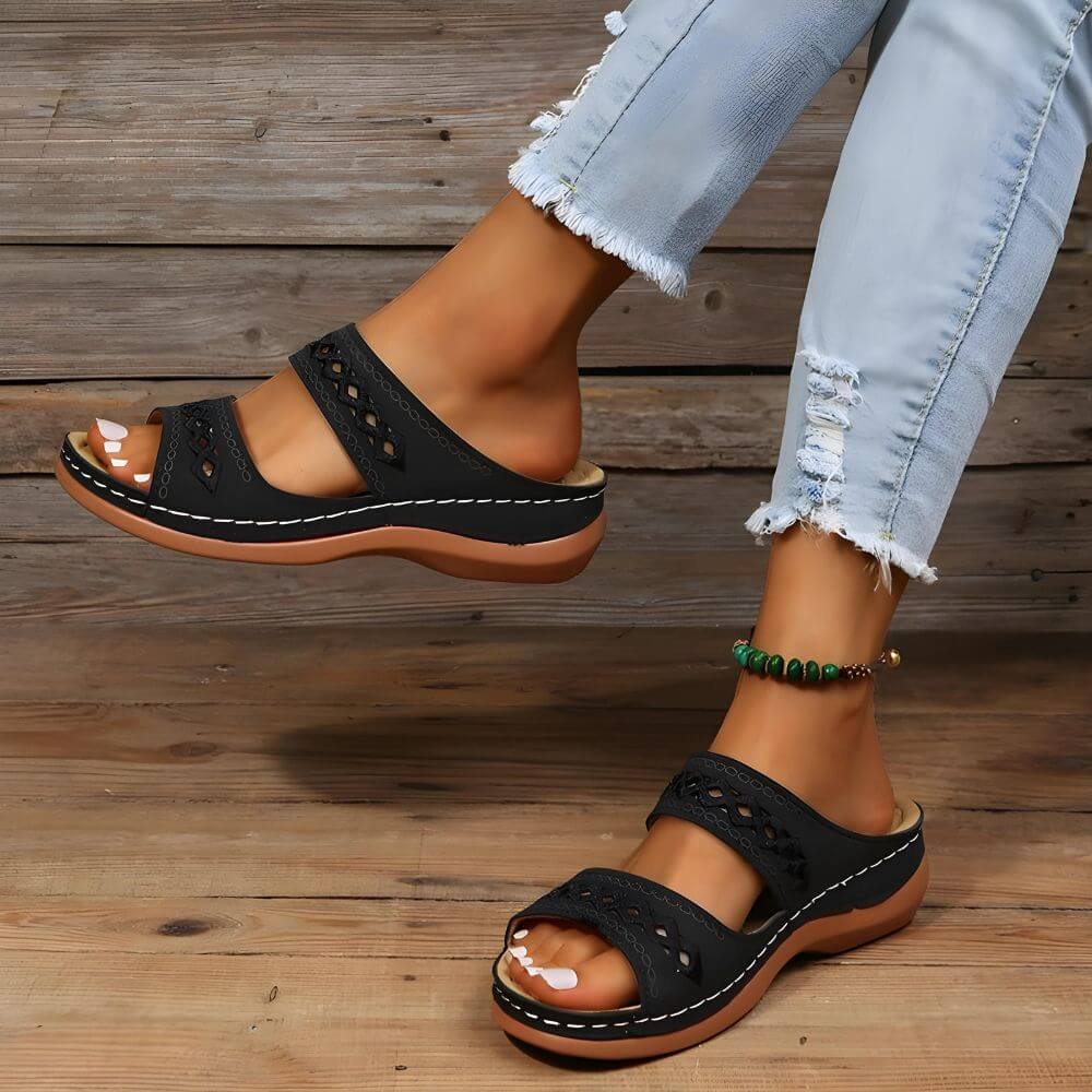 Casual kile-sandaler med komfort og støtte