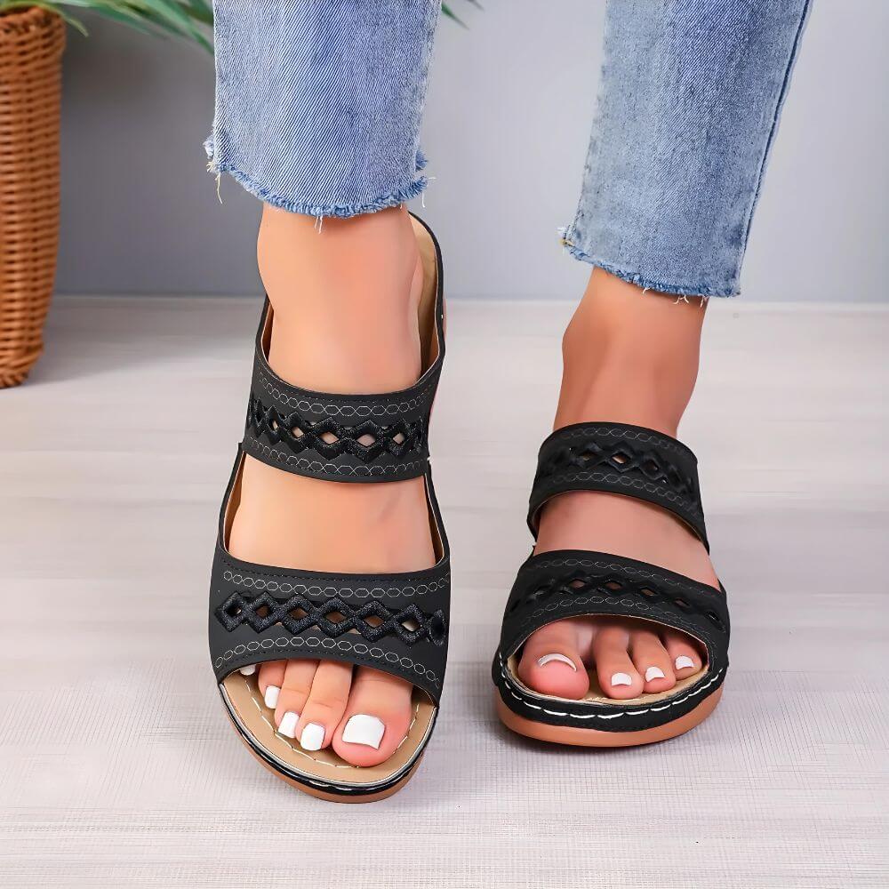 Casual kile-sandaler med komfort og støtte