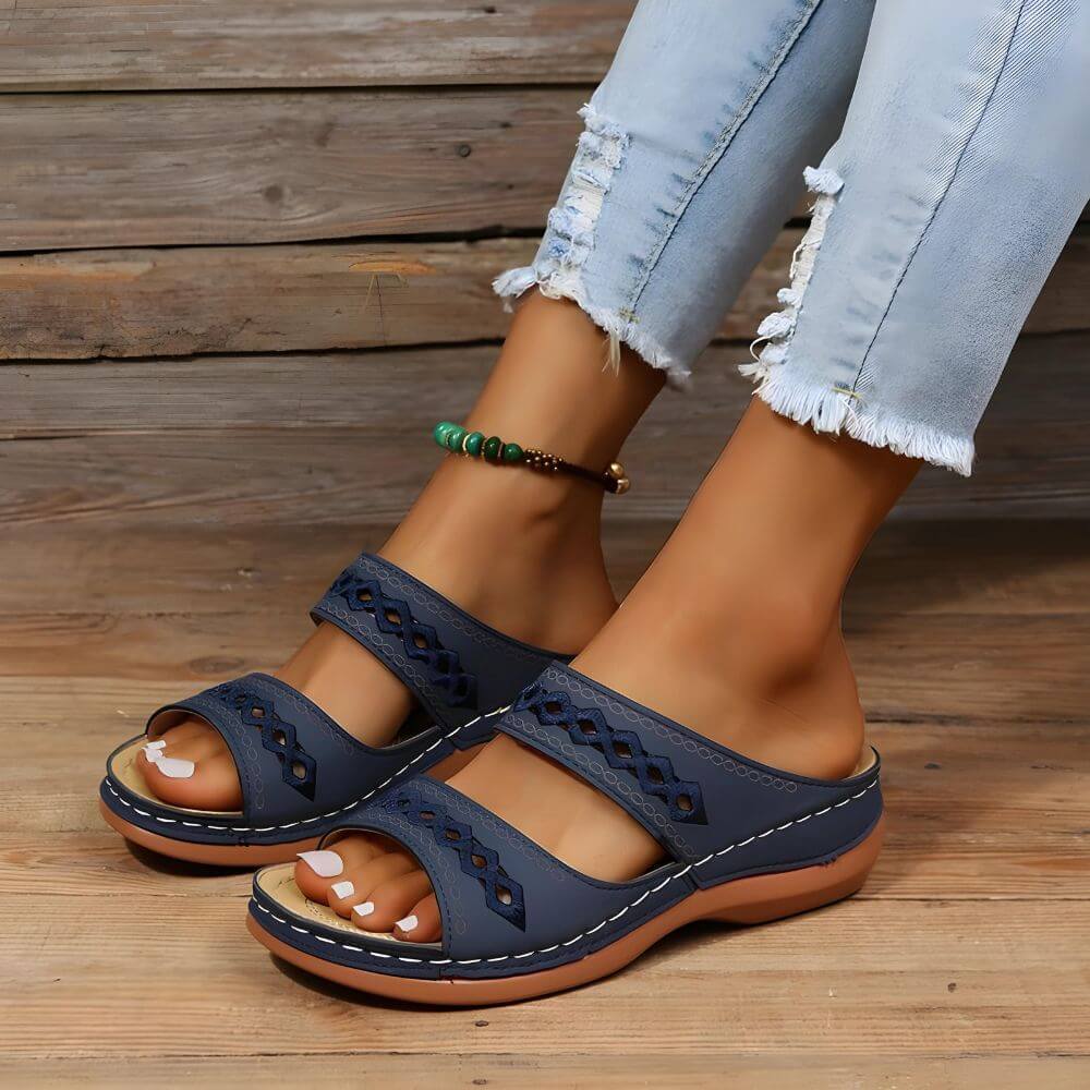 Casual kile-sandaler med komfort og støtte