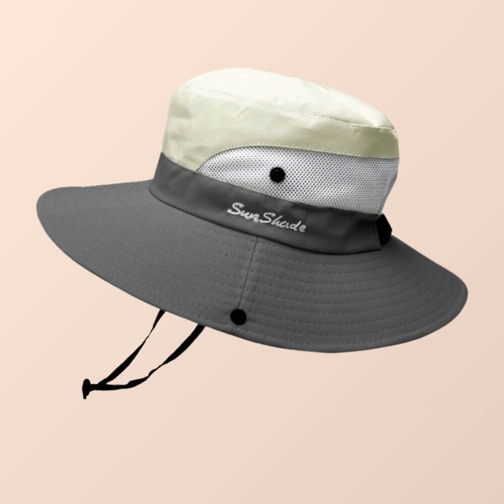 Solhatt dame bredbremmet – sommerhatt med UV-beskyttelse