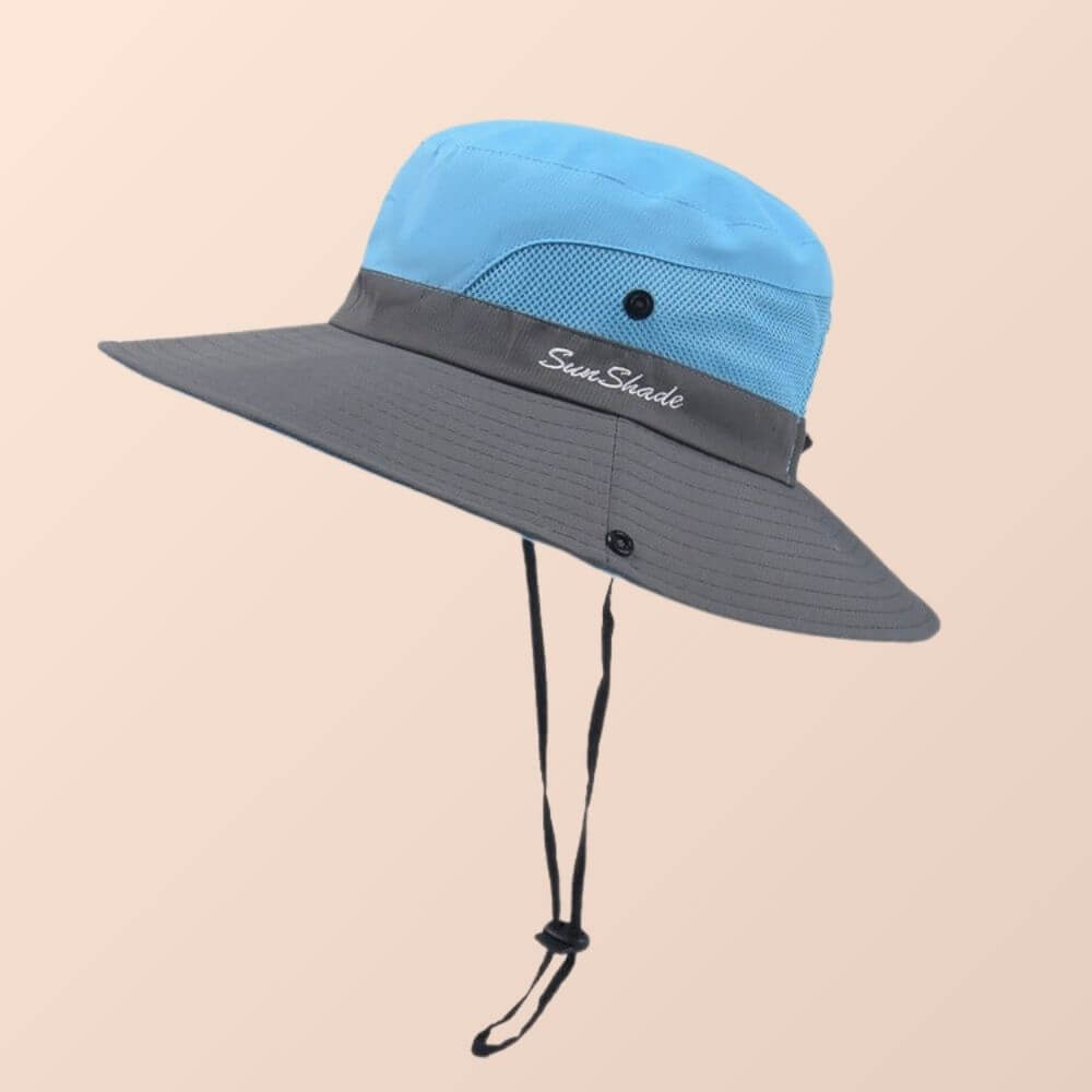 Solhatt dame bredbremmet – sommerhatt med UV-beskyttelse