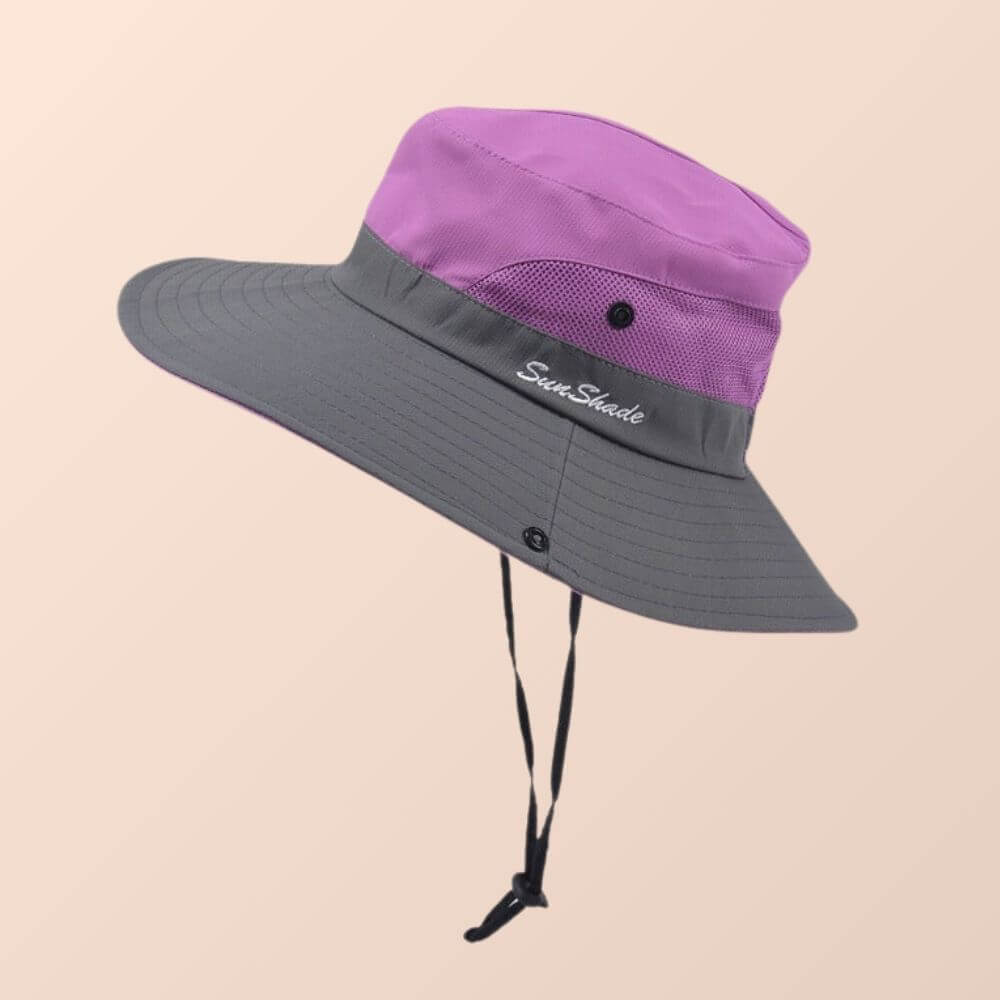 Solhatt dame bredbremmet – sommerhatt med UV-beskyttelse